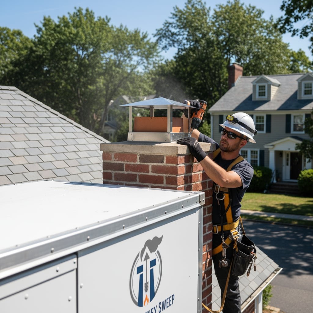 Boston Chimney Cap Installation